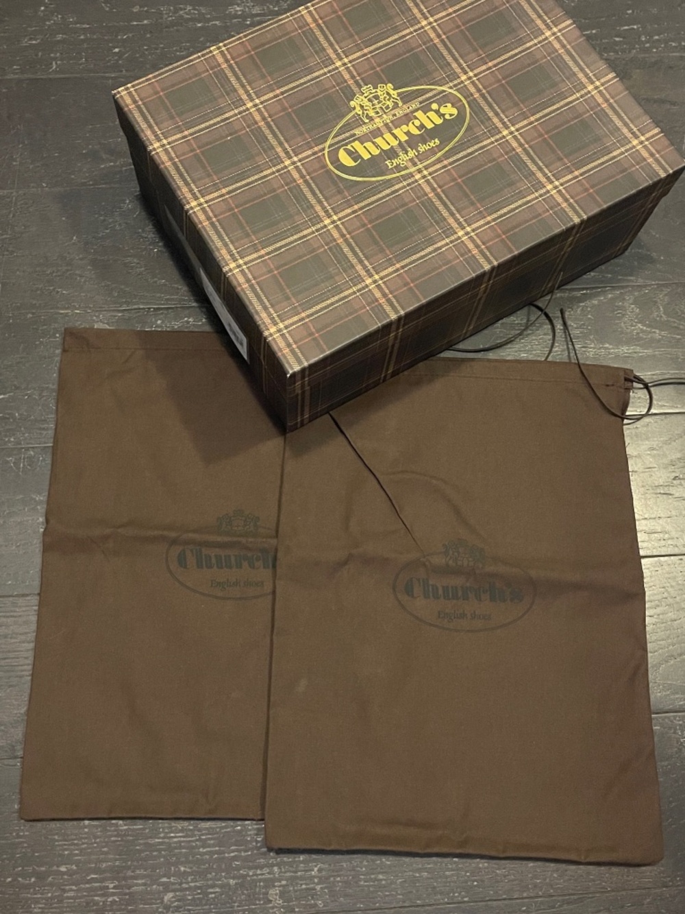 Chruch's English Shoes empty shoe boots box with 2 dust bags decoration luxury